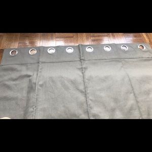 West Elm Curtain Panel Window Gray Pattern solid single long grey grommet ring